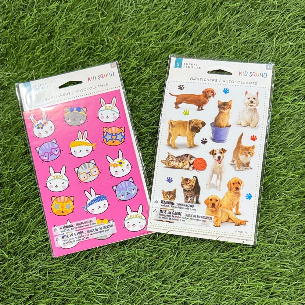 Kids Stickers Sheets - 6 sheets total